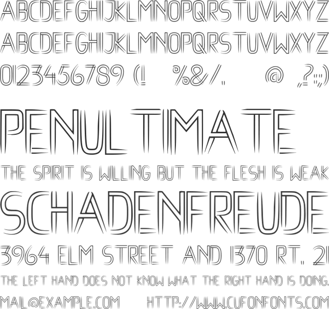 Arvexa font preview