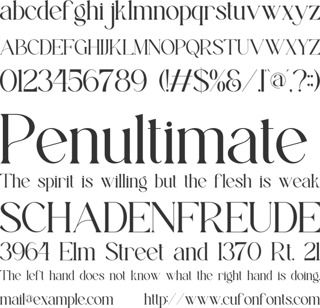 Romista font preview