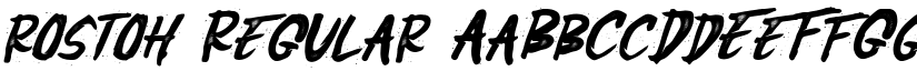 rostoh Regular font