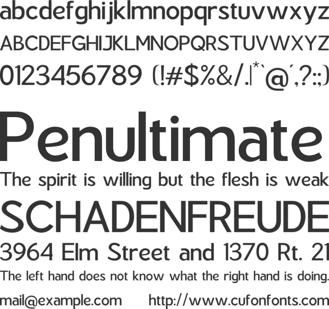 Gilleto Sans font preview