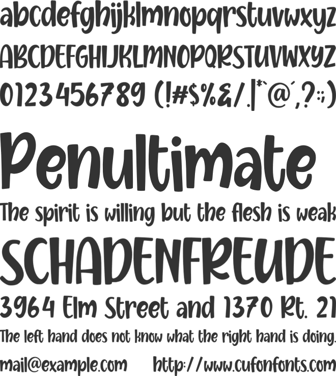 Salju Putih font preview