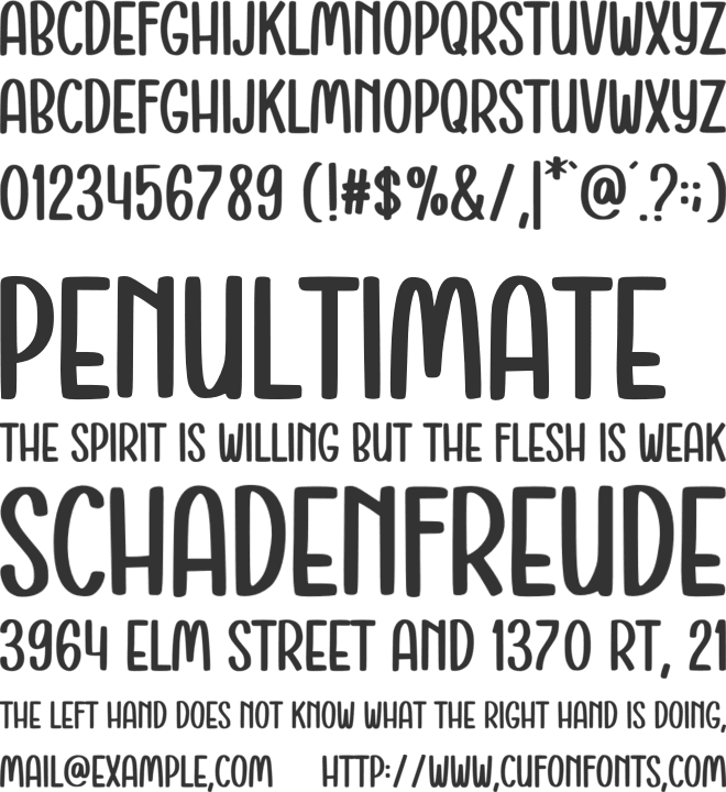 Strongmark font preview