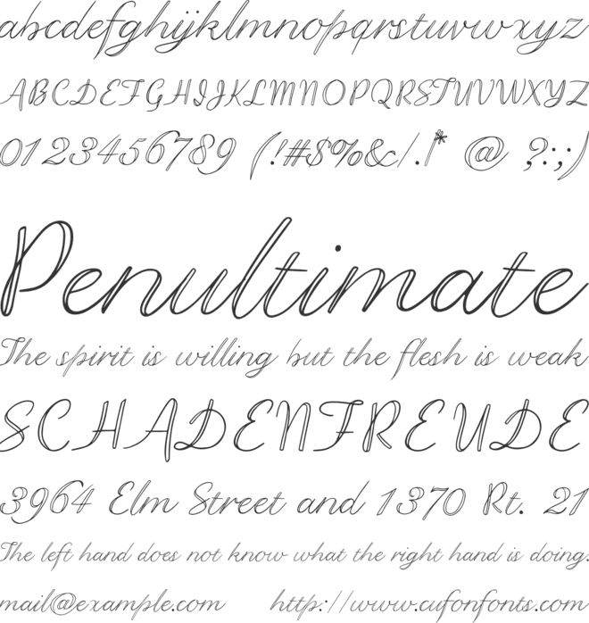 Gregson font preview