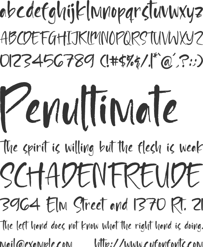 Ralley Empathy font preview