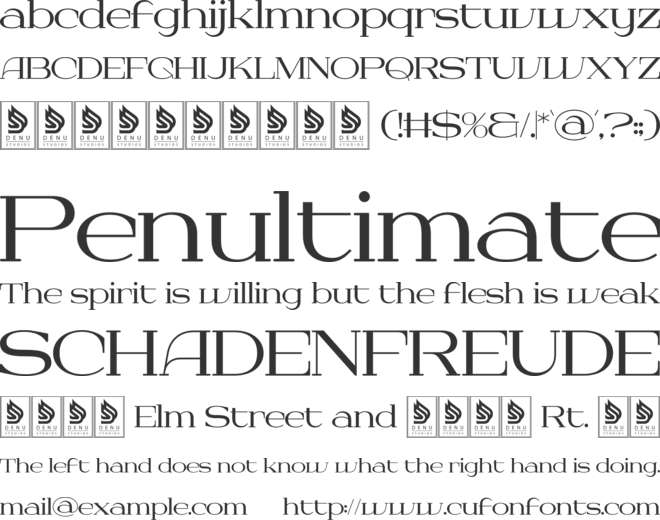 Dyrenko font preview