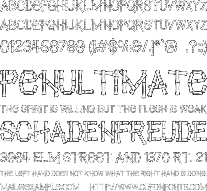 Baluthi font preview