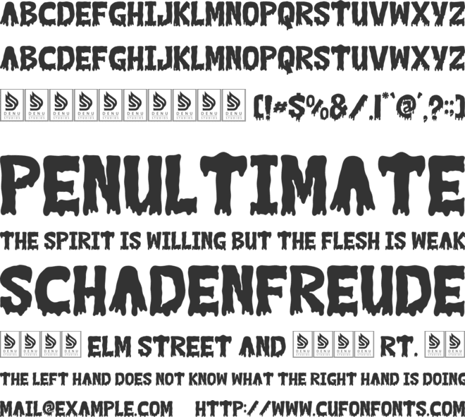 Phantasm Ghost font preview