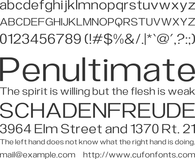 Grento font preview