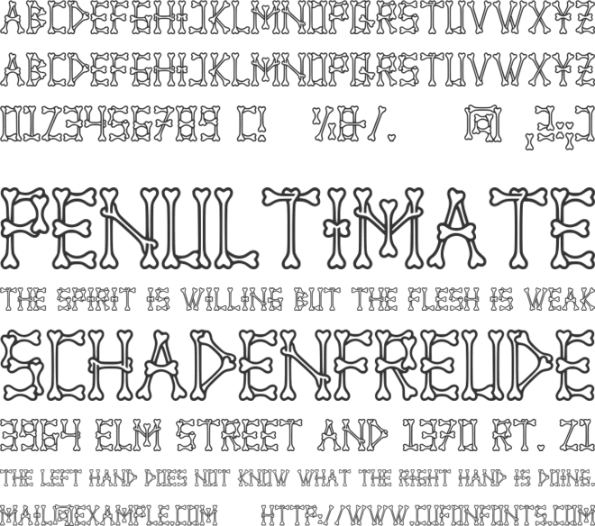 Grimbone font preview