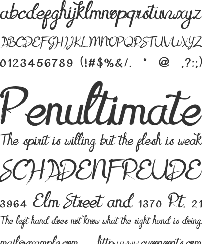Standka Cute Feminine font preview