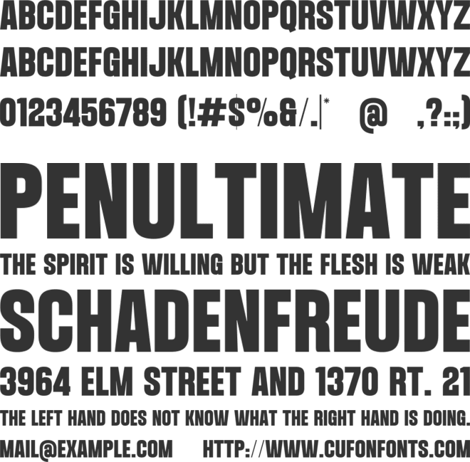 Helina font preview