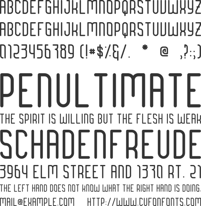 BrengkelRegular font preview