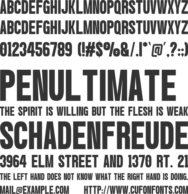 Nomine font preview