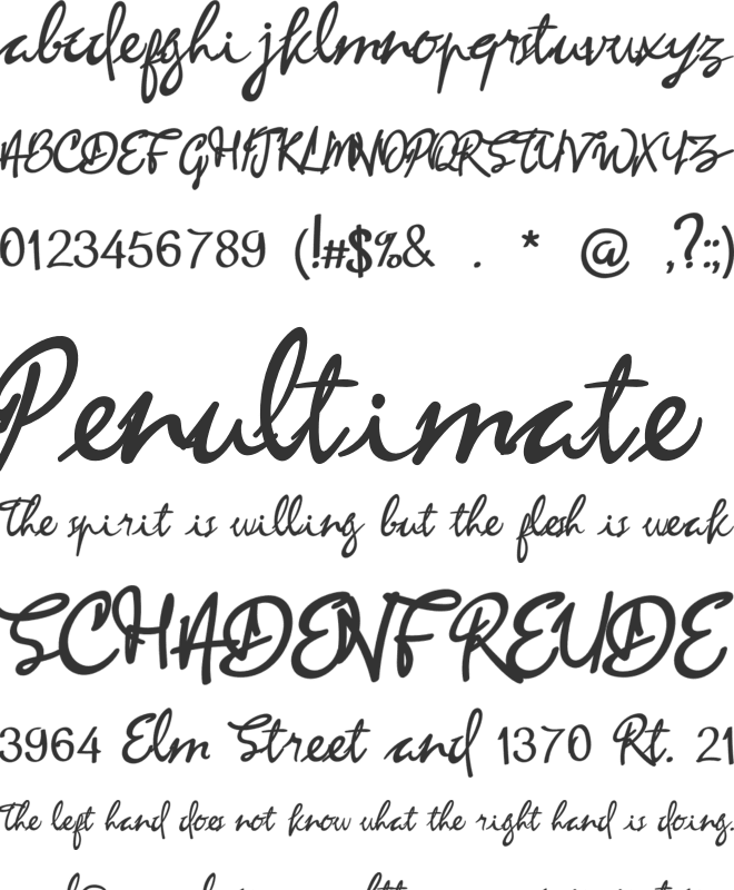 Paprica Flowy Signature font preview
