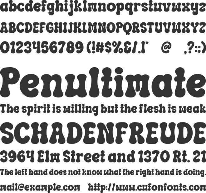 Freak Sheet font preview