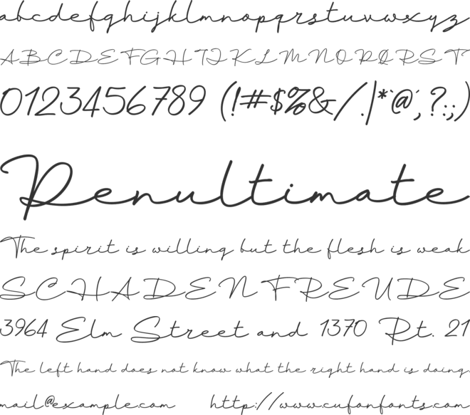 Moonsilk Personal Use Only font preview