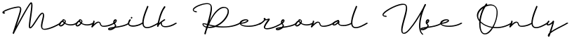 Moonsilk Personal Use Only font download
