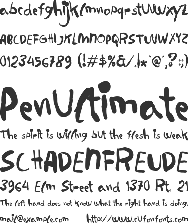 Repeat After Me font preview