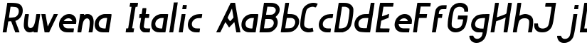 Ruvena Italic font