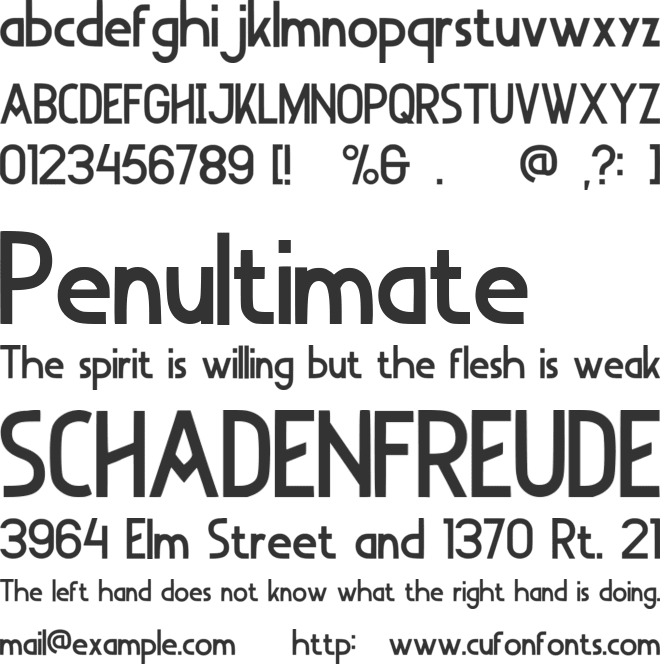 Ruvena font preview