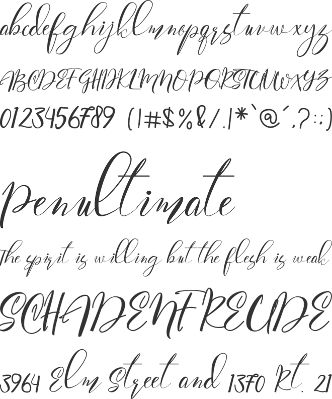 Paula Eva font preview