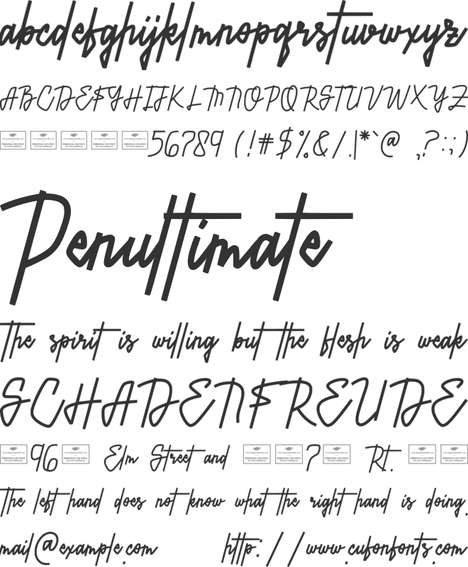 Antonella Free font preview