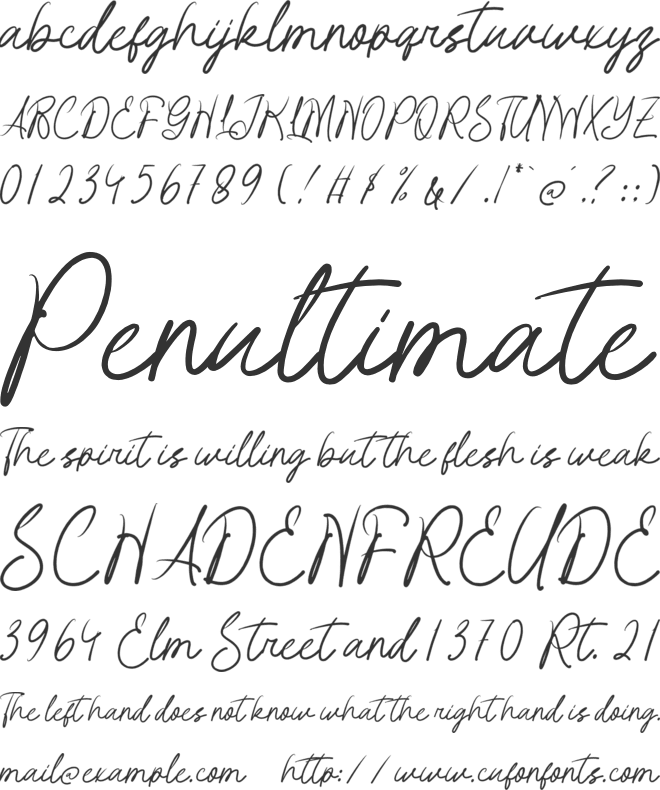 Sweet Romance font preview