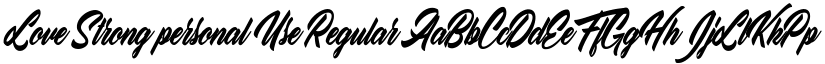 Love Strong personal Use Regular font