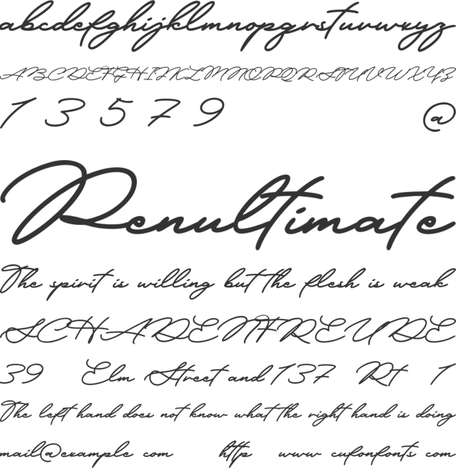 Libertian Signature Demo font preview