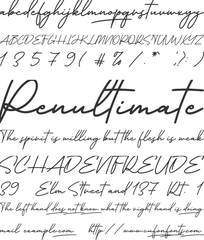 Californian Signature font preview
