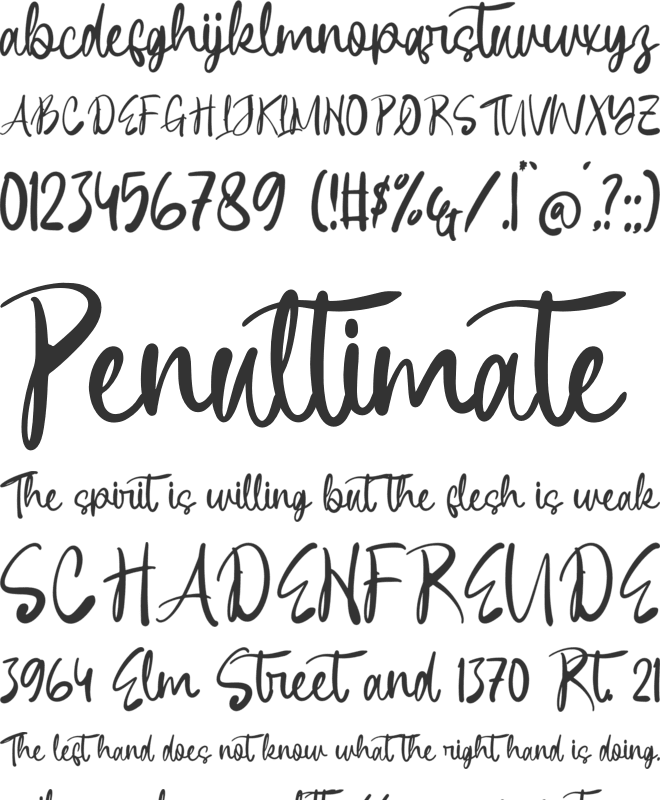 Backbudys font preview