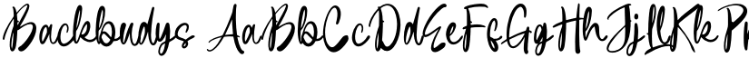 Backbudys font download