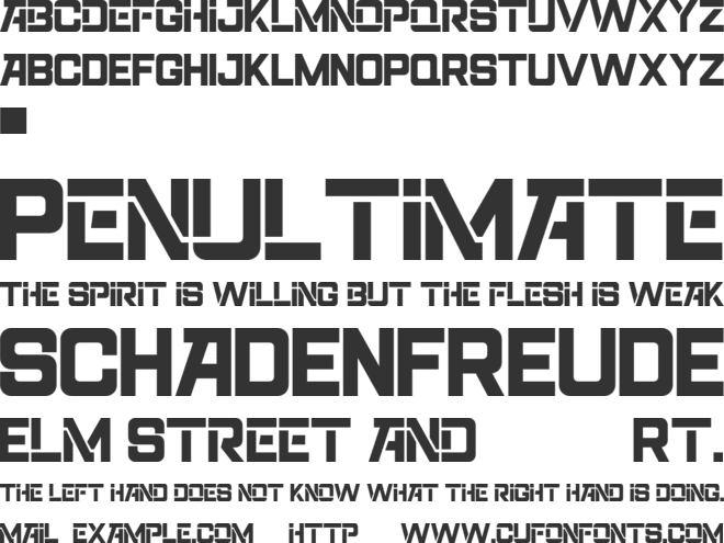 HEDROV font preview