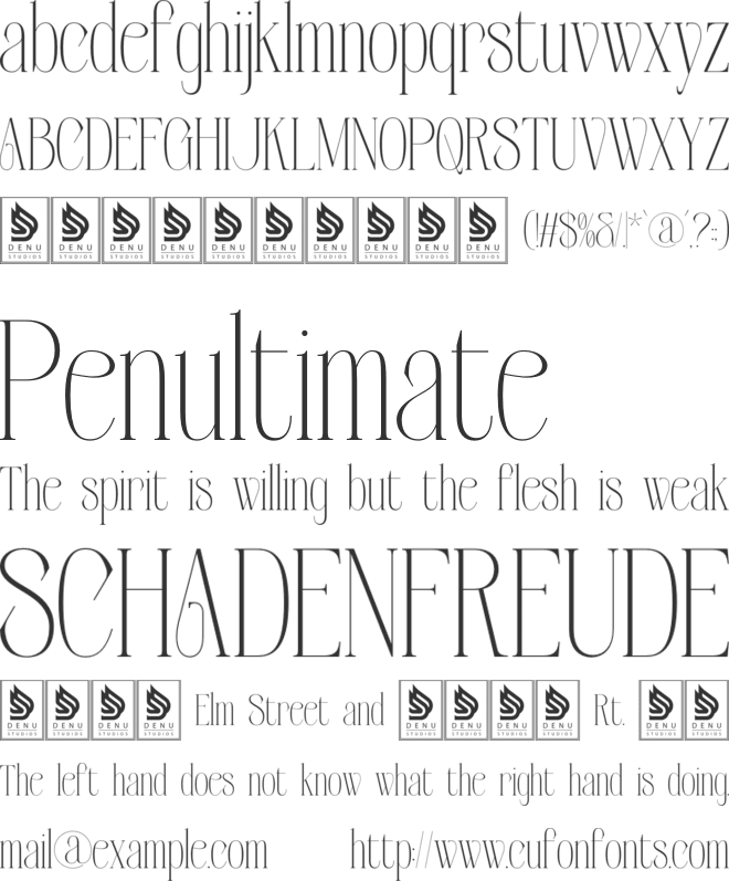Orlevin font preview