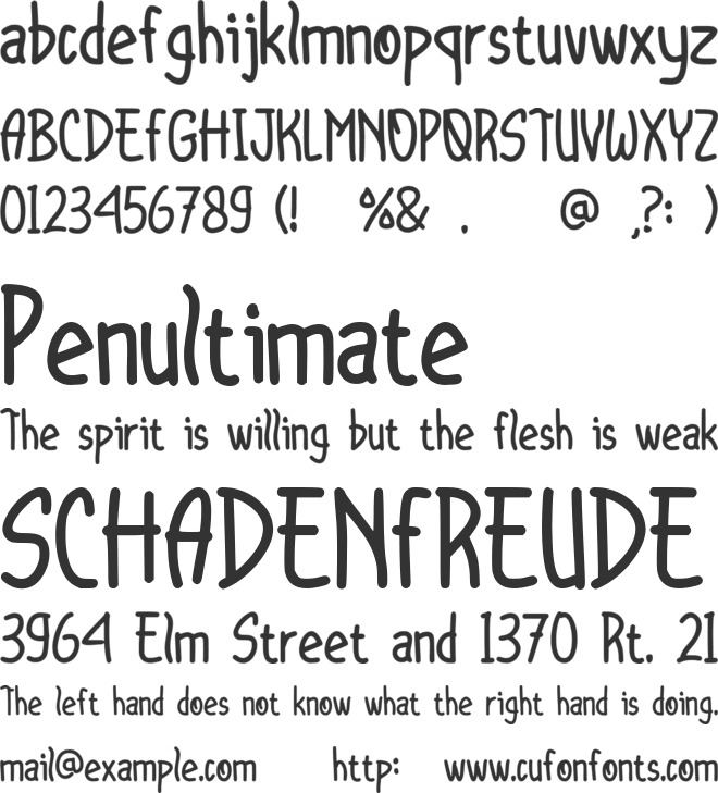 Junella font preview