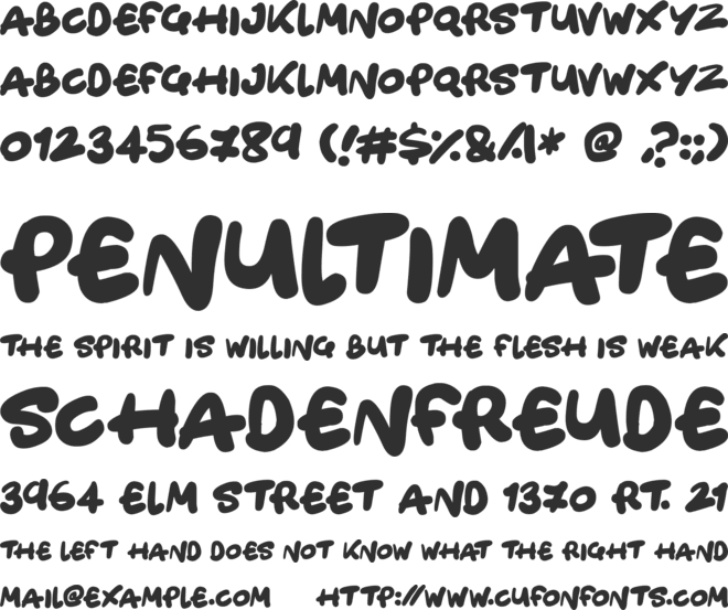 Only Organic font preview