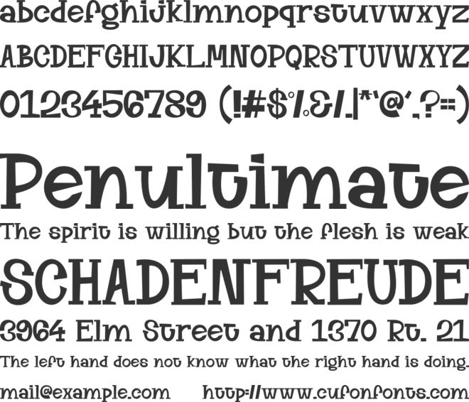 Chestoy font preview
