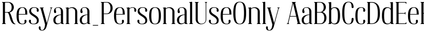 Resyana_PersonalUseOnly font download