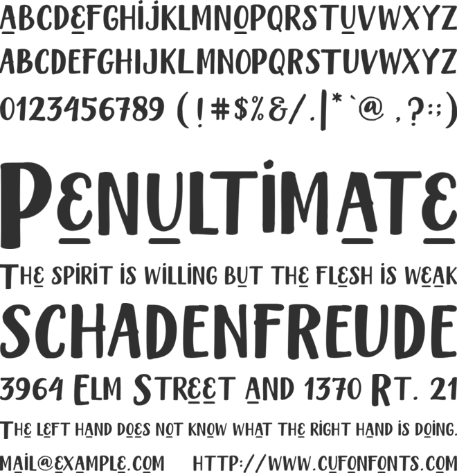 Chandelle Display font preview