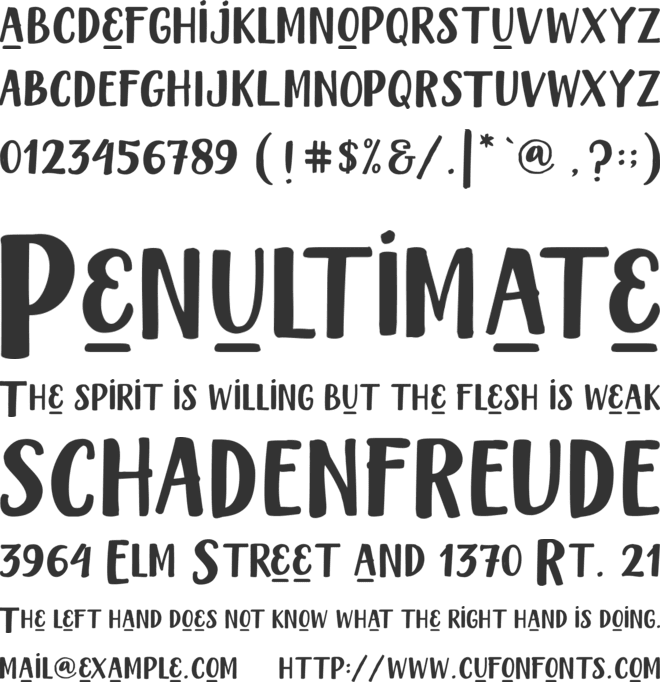 Chandelle Display font preview