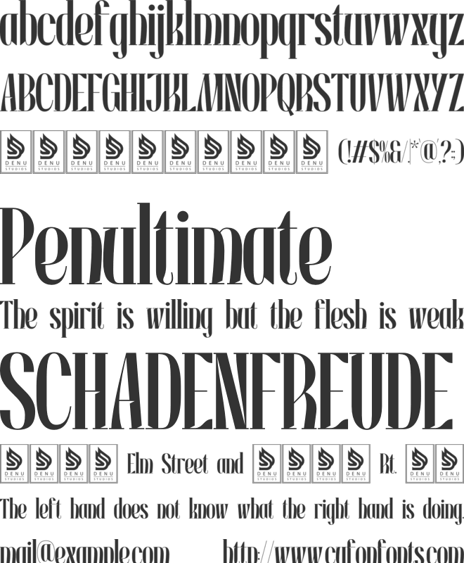Moderica font preview