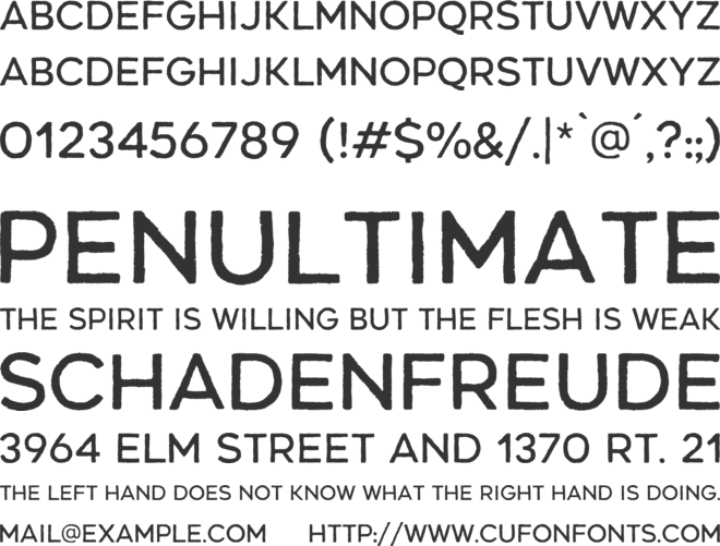 Renos Rough font preview
