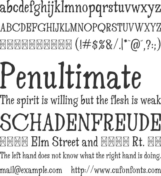 Fantores font preview