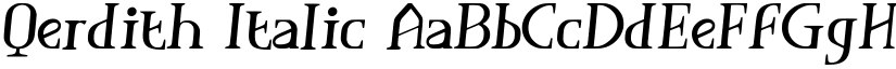Qerdith Italic font