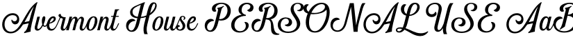 Avermont House PERSONAL USE font download
