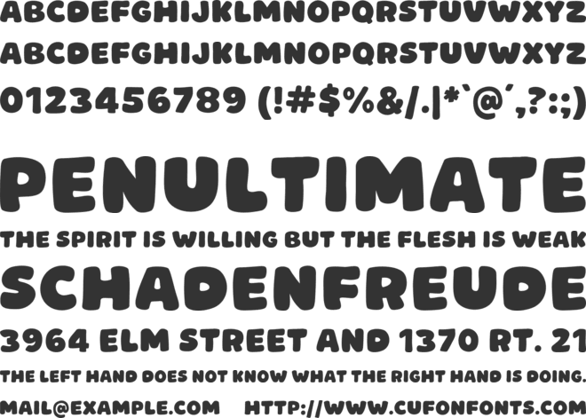 Bounce Dash font preview