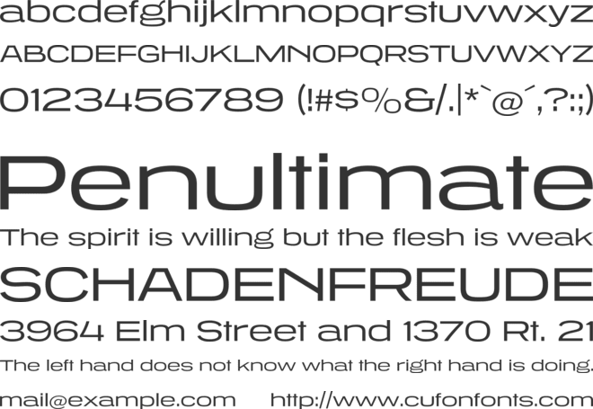 Tussilago font preview