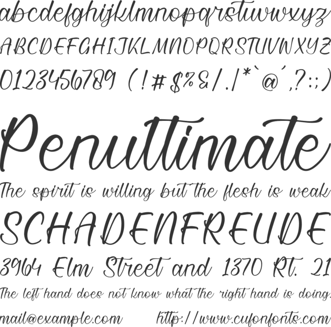Creveland Midletone font preview