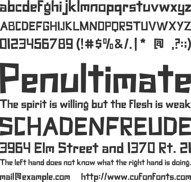 Paper Cut font preview