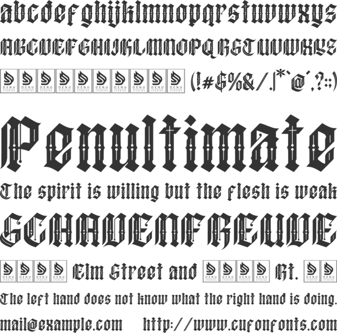 Gradley font preview